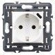 BASE DE ENCHUFE BLANCA 2P+T 16A + USB TIPO C EMBORNAMIENTO TORNILLOS LEGRAND VALENA NEXT 741234