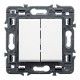 DOBLE CONMUTADOR 1P 10A BLANCO LEGRAND VALENA NEXT 741245