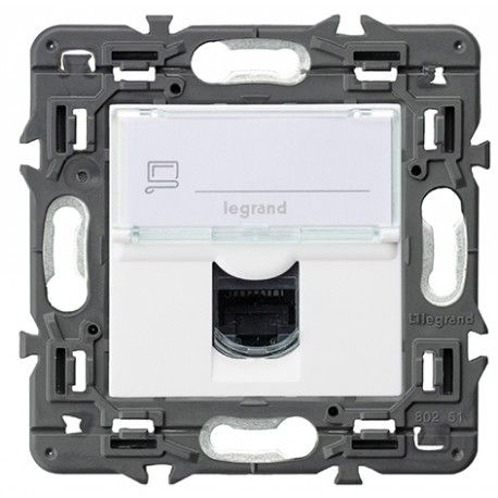 BASE RJ45 BLANCA UTP CATEGORIA 6 LEGRAND VALENA NEXT 741275