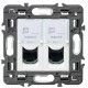 BASE DOBLE BLANCA RJ45 UTP CATEGORIA 6 LEGRAND VALENA NEXT 741276