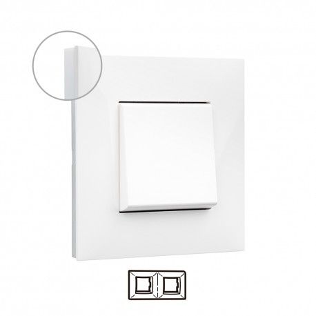 MARCO 2 ELEMENTOS BLANCO CON BASE OPAL LEGRAND VALENA NEXT 741002