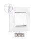 MARCO 3 ELEMENTOS BLANCO CON BASE OPAL LEGRAND VALENA NEXT 741003