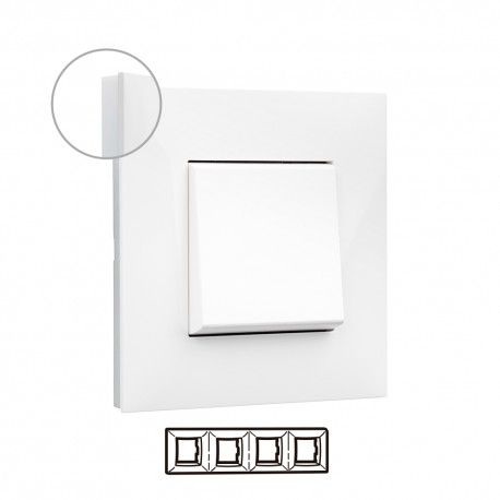 MARCO 4 ELEMENTOS BLANCO CON BASE OPAL LEGRAND VALENA NEXT 741004