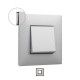 MARCO 1 ELEMENTO ALUMINIO CON BASE FUME LEGRAND VALENA NEXT 741031