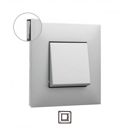 MARCO 1 ELEMENTO ALUMINIO CON BASE FUME LEGRAND VALENA NEXT 741031