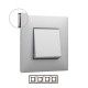 MARCO 4 ELEMENTOS ALUMINIO CON BASE FUME LEGRAND VALENA NEXT 741034