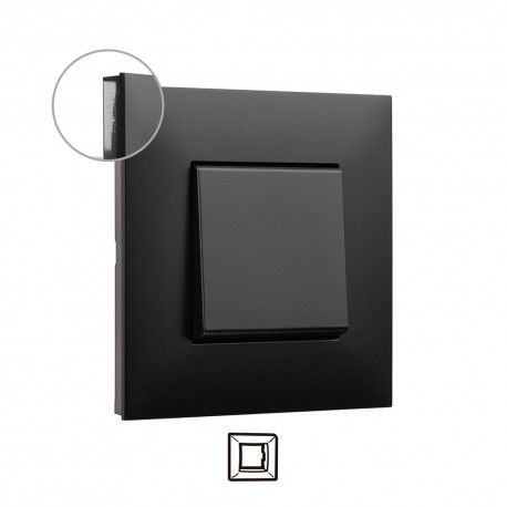 MARCO 1 ELEMENTO DARK CON BASE FUME LEGRAND VALENA NEXT 741051