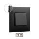 MARCO 2 ELEMENTOS DARK  CON BASE FUME LEGRAND VALENA NEXT 741052