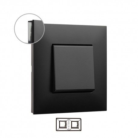 MARCO 2 ELEMENTOS DARK  CON BASE FUME LEGRAND VALENA NEXT 741052