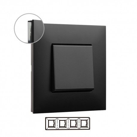 MARCO 4 ELEMENTOS DARK CON BASE FUME LEGRAND VALENA NEXT 741054