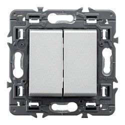 DOBLE PULSADOR ALUMINIO LEGRAND VALENA NEXT 741357