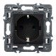 BASE DE ENCHUFE DARK 2P+T 16A EMBORNAMIENTO TORNILLOS LEGRAND VALENA NEXT 741420