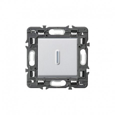CONMUTADOR 1P 10A ALUMINIO ILUMINABLE LEGRAND VALENA NEXT 741341