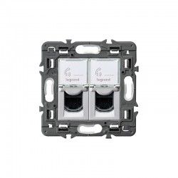 BASE DOBLE ALUMINIO RJ45 UTP CATEGORIA 6 LEGRAND VALENA NEXT 741376