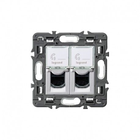 BASE DOBLE ALUMINIO RJ45 UTP CATEGORIA 6 LEGRAND VALENA NEXT 741376
