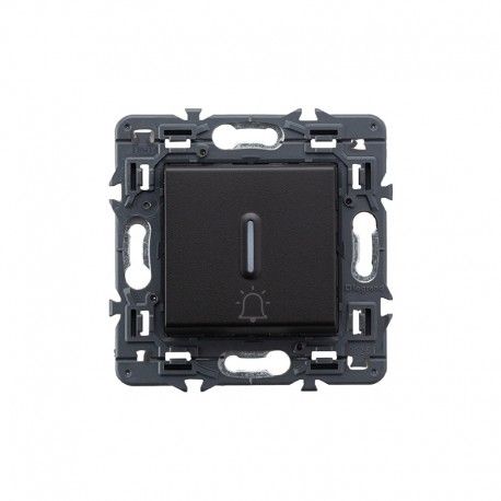 PULSADOR DARK ILUMINABLE CON SIMBOLO CAMPANA LEGRAND VALENA NEXT 741459