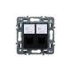 BASE DOBLE DARK RJ45 UTP CATEGORIA 6 LEGRAND VALENA NEXT 741476