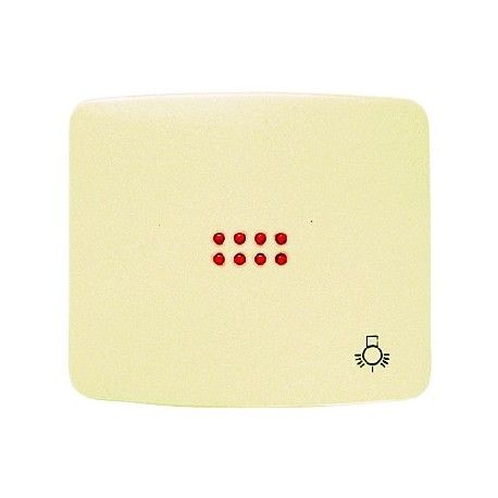 TECLA VISOR Y SIMBOLO LUZ BLANCO MARFIL NIESSEN ARCO 8204.4 BM