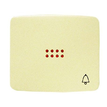 TECLA VISOR Y SIMBOLO CAMPANA BLANCO MARFIL NIESSEN ARCO 8204.3 BM