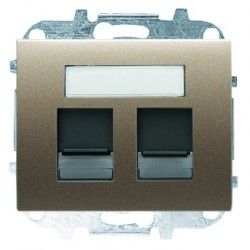 TAPA DOBLE INTERNET RJ45 COBRE SATEN NIESSEN OLAS 8418.2 CS