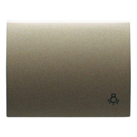 TECLA CON SIMBOLO DE LUZ COBRE SATEN NIESSEN OLAS 8404.2 CS