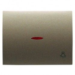 TECLA VISOR Y SIMBOLO LUZ COBRE SATEN NIESSEN OLAS 8404.4 CS