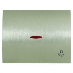 TECLA VISOR Y SIMBOLO LUZ ACERO PULIDO NIESSEN OLAS 8404.4 AL