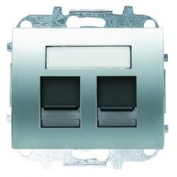 TAPA DOBLE INTERNET RJ45 TITANIO NIESSEN OLAS 8418.2 TT