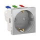 BASE DE ENCHUFE ALUMINIO 2P+TT SCHNEIDER UNICA NEW NU305730