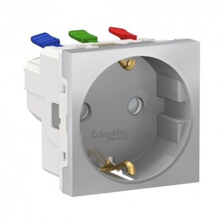 BASE DE ENCHUFE ALUMINIO 2P+TT SCHNEIDER UNICA NEW NU305730