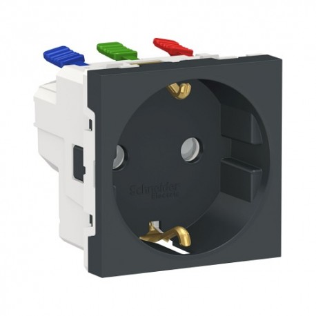 BASE DE ENCHUFE ANTRACITA 2P+TT SCHNEIDER UNICA NEW NU305754