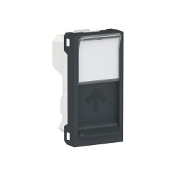 TAPA DE DATOS RJ45 ANTRACITA ESTRECHA SCHNEIDER UNICA NEW NU946054