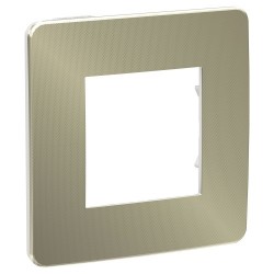 MARCO 1 ELEMENTO STUDIO METAL BRONCE-BLANCO SCHNEIDER NEW UNICA NU280250
