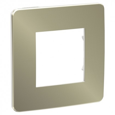 MARCO 1 ELEMENTO STUDIO METAL BRONCE-BLANCO SCHNEIDER NEW UNICA NU280250