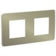 MARCO 2 ELEMENTOS STUDIO METAL BRONCE-BLANCO SCHNEIDER NEW UNICA NU280450