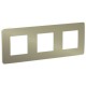 MARCO 3 ELEMENTOS STUDIO METAL BRONCE-BLANCO SCHNEIDER NEW UNICA NU280650