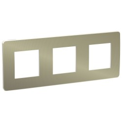 MARCO 3 ELEMENTOS STUDIO METAL BRONCE-BLANCO SCHNEIDER NEW UNICA NU280650