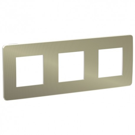 MARCO 3 ELEMENTOS STUDIO METAL BRONCE-BLANCO SCHNEIDER NEW UNICA NU280650