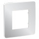 MARCO 1 ELEMENTO STUDIO METAL ALUMINIO-BLANCO SCHNEIDER NEW UNICA NU280255