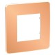 MARCO 1 ELEMENTO STUDIO METAL COBRE-BLANCO SCHNEIDER NEW UNICA NU280257