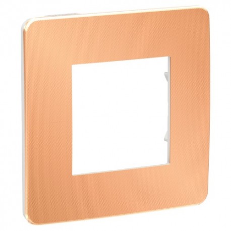 MARCO 1 ELEMENTO STUDIO METAL COBRE-BLANCO SCHNEIDER NEW UNICA NU280257