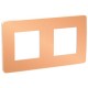MARCO 2 ELEMENTOS STUDIO METAL COBRE-BLANCO SCHNEIDER NEW UNICA NU280457