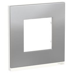 MARCO 1 ELEMENTO PURE ACERO SCHNEIDER NEW UNICA NU600280