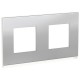 MARCO 2 ELEMENTOS PURE ACERO SCHNEIDER NEW UNICA NU600480