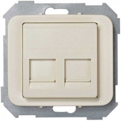 TECLA MARFIL 2 CONECTORES AMP SIMON 75 75589-61