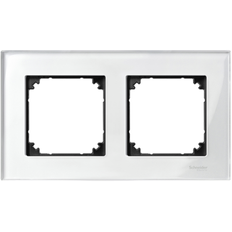 MARCO 2 ELEMENTOS GRIS BLANCO CRISTALINO SCHNEIDER ELEGANCE MTN404219