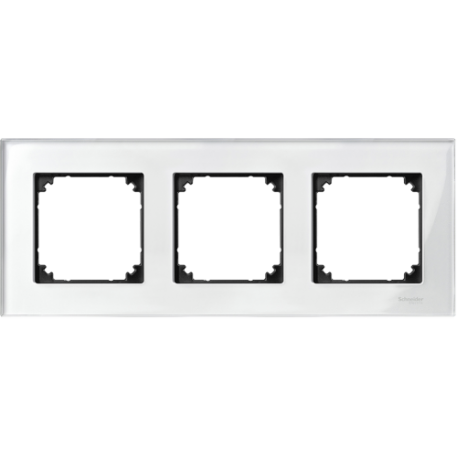 MARCO 3 ELEMENTOS GRIS BLANCO CRISTALINO SCHNEIDER ELEGANCE MTN404319
