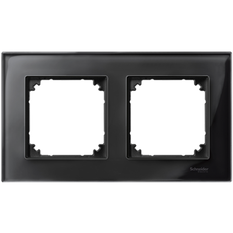 MARCO 2 ELEMENTOS GRIS NEGRO CRISTALINO SCHNEIDER ELEGANCE MTN404203