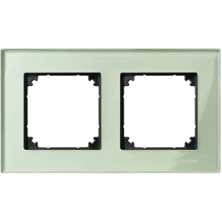 MARCO 2 ELEMENTOS GRIS VERDE CRISTALINO SCHNEIDER ELEGANCE MTN404204