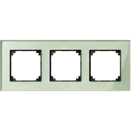 MARCO 3 ELEMENTOS GRIS VERDE CRISTALINO SCHNEIDER ELEGANCE MTN404304